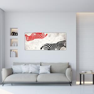 Obraz - Zebry (120x50 cm)
