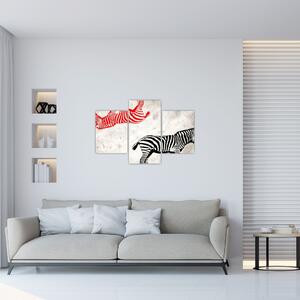 Obraz - Zebry (90x60 cm)