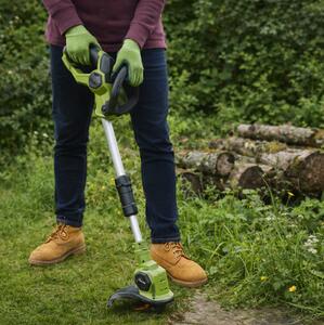 Akumulátorový vyžínač na trávu Baricus / 90 – 115 cm / 70 W / čierna/zelená