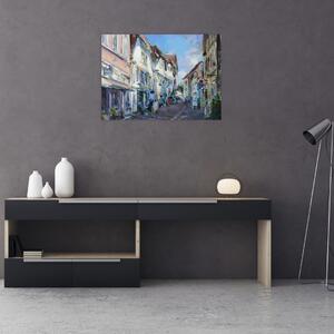 Obraz - Ulička starého mesta, akrylová maľba (70x50 cm)