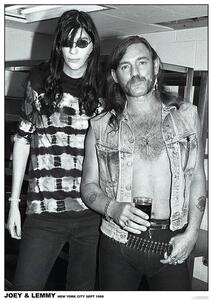 Plagát, Obraz - Joey Ramone & Lemmy Btheone - Back of a pub