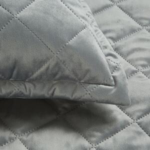 Dekorstudio Luxusný zamatový prehoz na posteľ KRISTIN1 v striebornej farbe