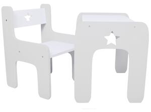 WoodStar dizajnový stolík so stoličkou Farba: biela