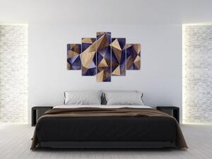 Obraz - 3D drevené trojuholníky (150x105 cm)
