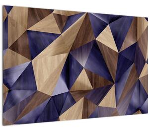 Obraz - 3D drevené trojuholníky (90x60 cm)