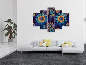 Obraz - 3D kvety (150x105 cm)