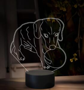 Beling 3D lampa, Pes s loptou, 16 farebná, OR36