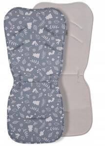 Vulpi Obojstranná podložka do kočíka Velvet Modern Grey