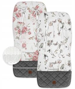 Dizajnová priedušná podložka do kočíka Babysteps Floral Duo