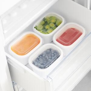 Plastové krabičky do mrazáku, Rotho FREEZE, bílá, sada 4 x 0,5l (16x11x6)