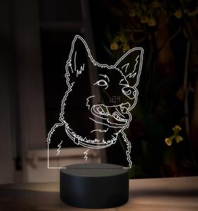 Beling 3D lampa, Novorbotský špic, 16 farebná, OR38