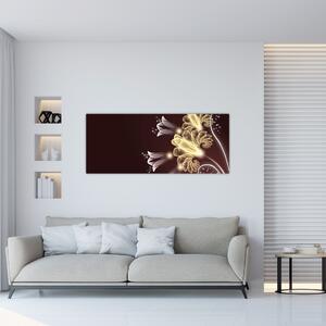 Obraz - Žiarivé kvety (120x50 cm)
