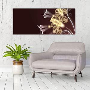 Obraz - Žiarivé kvety (120x50 cm)