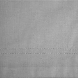 EUROFIRANY Bavlnená obliečka na vankúš so saténovým leskom a ozdobným okrajom 70 cm x 90 cm oceľová 100 % bavlna