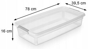 ALTOM Úložný box pod postel, na balící papíry, s víkem a kolečky - 78x39x16cm BASESTORE