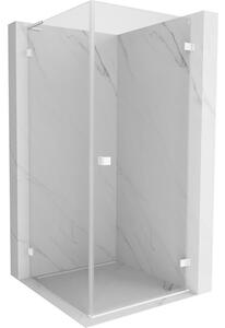 Mexen Lunar-B L pravý výklopný sprchový kút 70 x 70 cm, číre sklo, biela, 832L-070-070-20-00-P