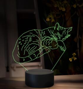 Beling 3D lampa, Spiaca mačka, 16 farebná, OR39