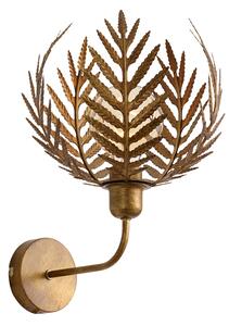 Vintage nástenná lampa zlatá 26,5 cm - Botanica