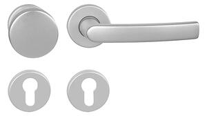 Dverové kovanie MP Mira - R (F1 - Strieborný elox), kľučka-kľučka, Otvor pre obyčajný kľúč BB, MP F1 stříbrný elox