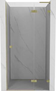Mexen, Mexen Lunar L Otočné pravé sprchové dvere 80 cm, transparentné, brúsené zlaté - 834L-080-000-55-00-P