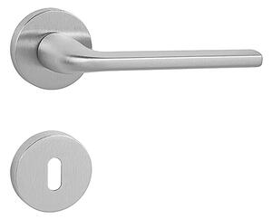 Dverové kovanie MP FO - MILLY - R (OCS - Chróm brúsený), kľučka-kľučka, WC kľúč, MP OCS (chróm brúsený)