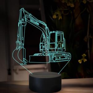 Beling 3D lampa, Komatsu PC 138, 16 farebná, BA13