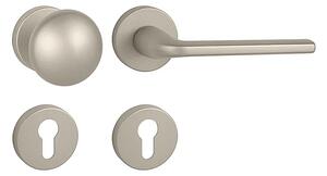Dverové kovanie MP FO - MILLY - R (NP - Nikel perla), kľučka-kľučka, Bez spodnej rozety, MP NP (nikel perla)