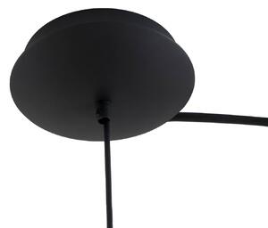 Závesné svietidlo Lucande LED Foco, pieskovo čierna, kov, Ø 50 cm