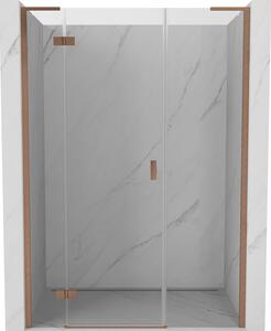 Mexen Mist-H L, 1-krídlové sprchové dvere ľavé 120 cm, číre sklo, medený matný profil, 8A5L-120-001-65-00-L