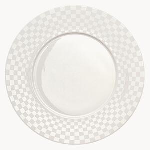 Raňajkové taniere z jemného kostného porcelánu Cross White, 6 ks