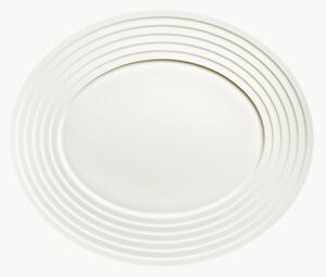 Oválne servírovacie taniere z jemného kostného porcelánu Fine Dining Relief, 6 ks