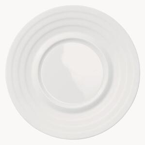 Podšálky z jemného kostného porcelánu Cross White, 6 ks