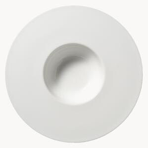 Taniere na cestoviny z jemného kostného porcelánu Cross White, 6 ks