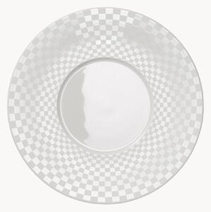 Servírovacie taniere z jemného kostného porcelánu Cross White, 6 ks