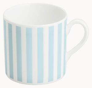 Šálky na espresso z jemného kostného porcelánu's pastelovými pruhmi, 6 ks
