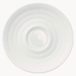 Podšálky z jemného kosteného porcelánu Cross White, 6 ks