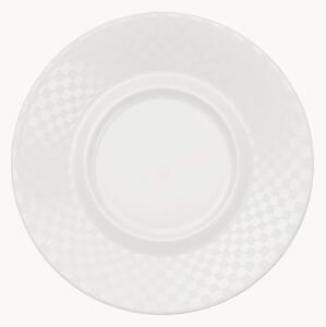 Podšálky z jemného kosteného porcelánu Cross White, 6 ks