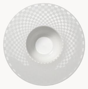 Taniere na cestoviny z jemného kostného porcelánu Cross White, 6 ks