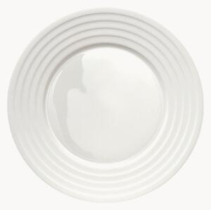 Dezertné taniere z jemného kosteného porcelánu Cross White, 6 ks