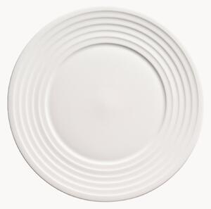 Plytké taniere z jemného kostného porcelánu Fine Dining Relief, 6 ks
