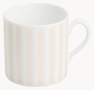 Šálky na espresso z jemného kostného porcelánu's pastelovými pruhmi, 6 ks
