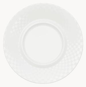 Podšálky z jemného kosteného porcelánu Cross White, 6 ks