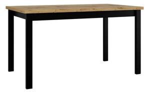 Rozkladací jedálenský stôl 140x80 cm ELISEK 2 - dub artisan / čierny
