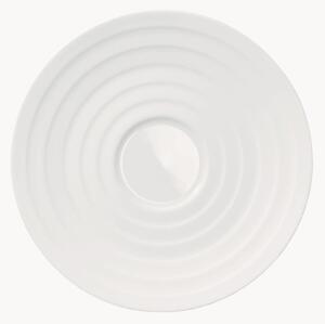 Podšálky z jemného kosteného porcelánu Cross White, 6 ks