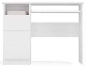 PC stolík OZARK - biely, ľavé prevedenie