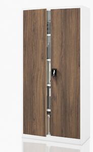 Kancelárska skriňa na dokumenty biela / orech: Eco Design JAN 900 x 1850 x 400 mm
