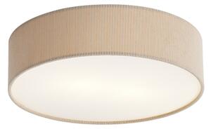 Moderné stropné svietidlo sivohnedé so zamatovým tienidlom 38cm 2-Lights - Luz