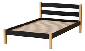 Jednolôžková posteľ 120x200 MONROA - dub / čierna