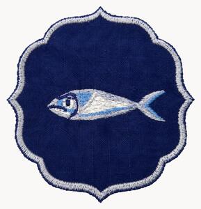 Vyšívané obrúsky Fish, 2 ks