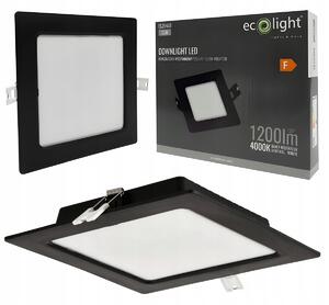LED stropný panel zapustený 12W 1200lmM neutrálna farba ECOLIGHT čierna